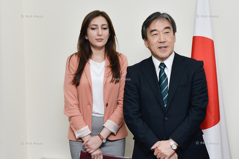Signing Ceremony of a Grant Agreement between Armenian, Japanese governments