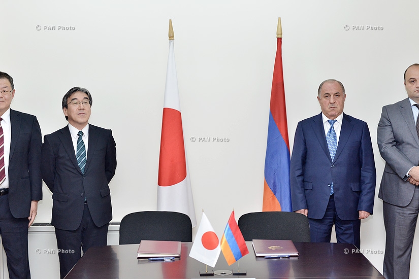 Հայաստանի և Ճապոնիայի կառավարությունների միջև դրամաշնորհի համաձայնագրի կնքման արարողություն