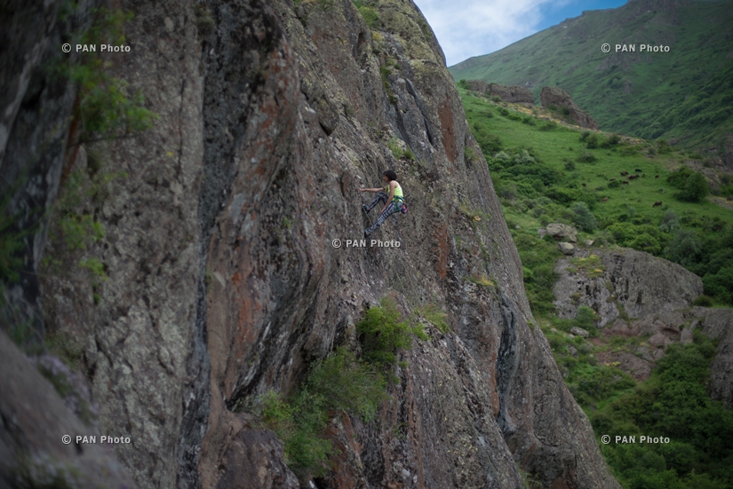 Rock climbing in Gomk village of Armenia's Vayots Dzor Province