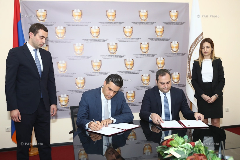 Подписание Меморандума о сотрудничестве между Палатой адвокатов и Офисом омбудсмена Армении