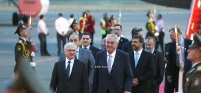 Прибытие президента Чехии Милоша Земана в Ереван