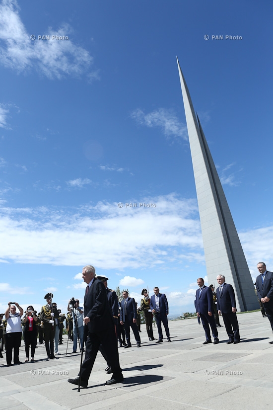 President of the Czech Republic Miloš Zeman visits Armenian Genocide memorial Tsitsernakaberd