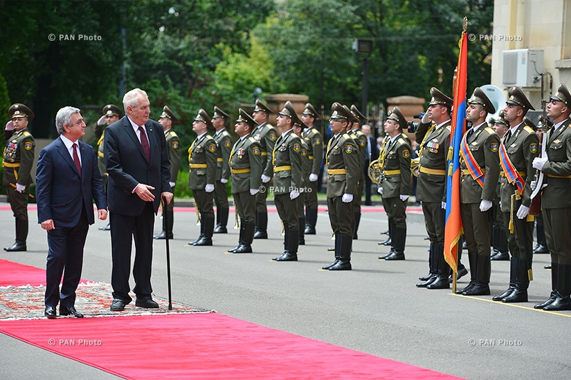 Welcoming ceremony for President of Czech Republic Miloš Zeman at RA Presidential Palace 