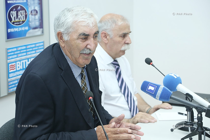 Press conference of head of Armenia's Yezidi community Aziz Tamoyan and lawyer Hasan Tamoyan