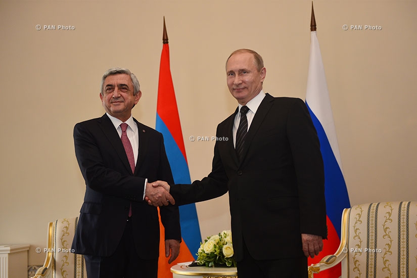 Meeting between Armenian President Serzh Sargsyan and Russian President Vladimir Putin in Saint Petersburg 