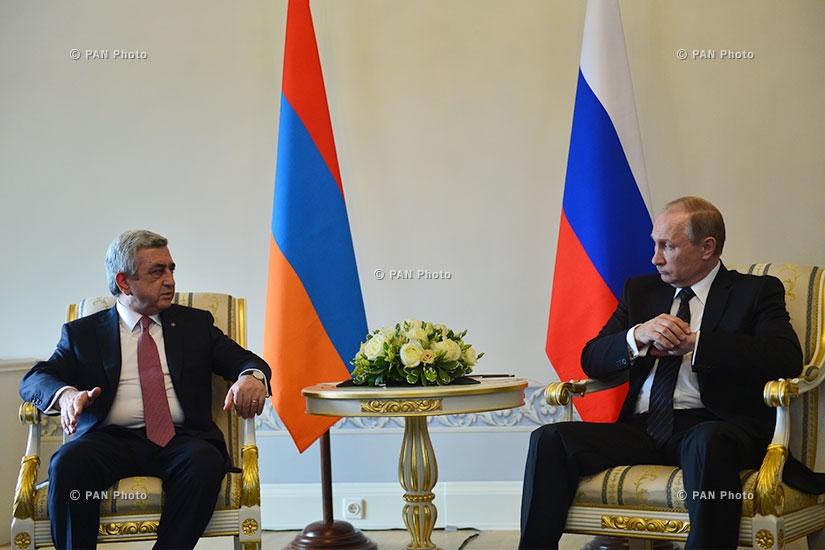 Meeting between Armenian President Serzh Sargsyan and Russian President Vladimir Putin in Saint Petersburg 