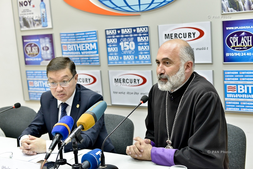 Press conference by newly appointed Ambassador of Kazakhstan to Armenia Timur Urazaev and Primate of Ukrainian Diocese of Armenian Apostolic Church Bishop Markos Hovhannisyan