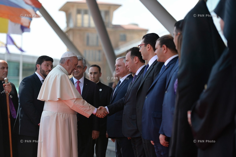 Pope Francis arrives in Armenia