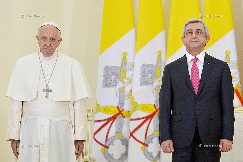 A Reception in Honor of His Holiness Pope Francis at the Presidential Palace