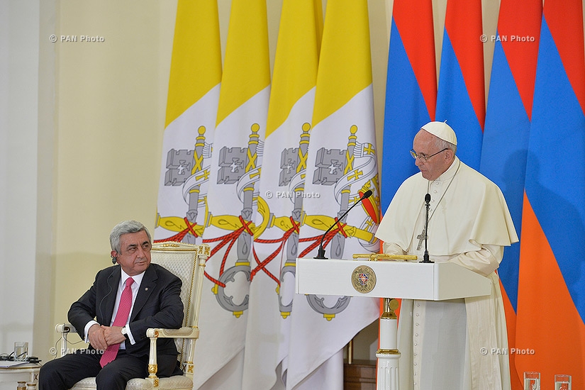A Reception in Honor of His Holiness Pope Francis at the Presidential Palace