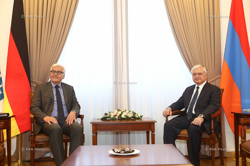 Министр иностранных дел Армении Эдвард Налбандян принял действующего председателя ОБСЕ, министра иностранных дел Германии Франка-Вальтера Штайнмайера