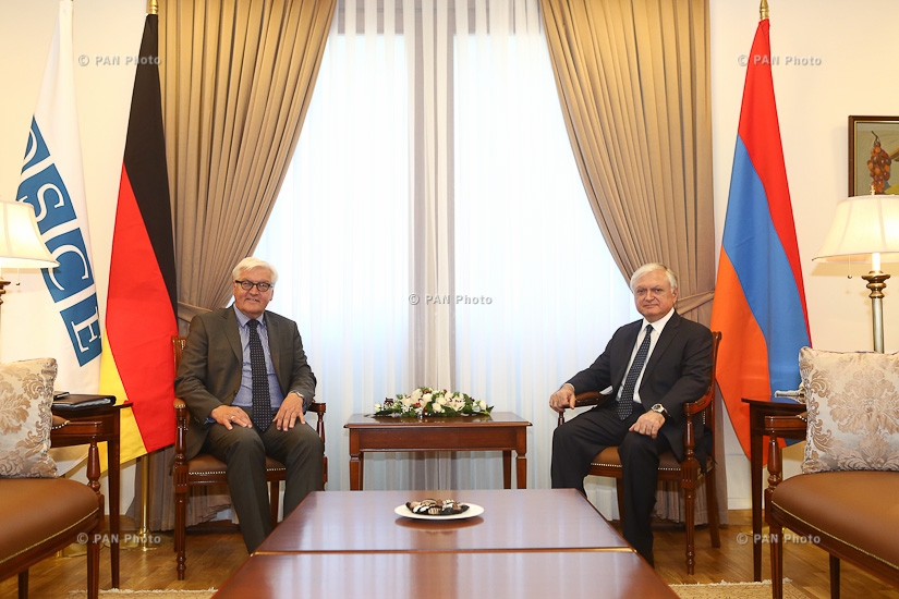 Министр иностранных дел Армении Эдвард Налбандян принял действующего председателя ОБСЕ, министра иностранных дел Германии Франка-Вальтера Штайнмайера