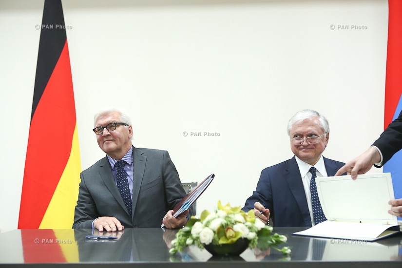 ՀՀ ԱԳ նախարար Էդվարդ Նալբանդյանն ու ԵԱՀԿ գործող նախագահ, Գերմանիայի ԱԳ նախարար Ֆրանկ-Վալտեր Շտայնմայերը համաձայմագիր են ստորագրել