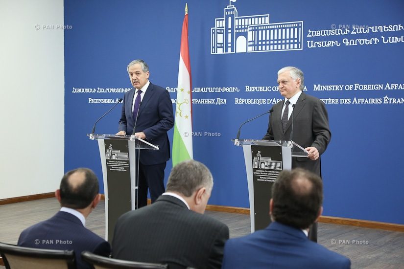 Joint press conference by Armenian Foreign Minister Edward Nalbandian and Minister of Foreign Affairs of Tajikistan Sirodjidin Aslov