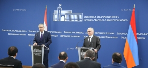 Совместная пресс-конференция министра иностранных дел Армении Эдварда Налбандяна и министра иностранных дел Таджикистана Сироджиддина Аслова