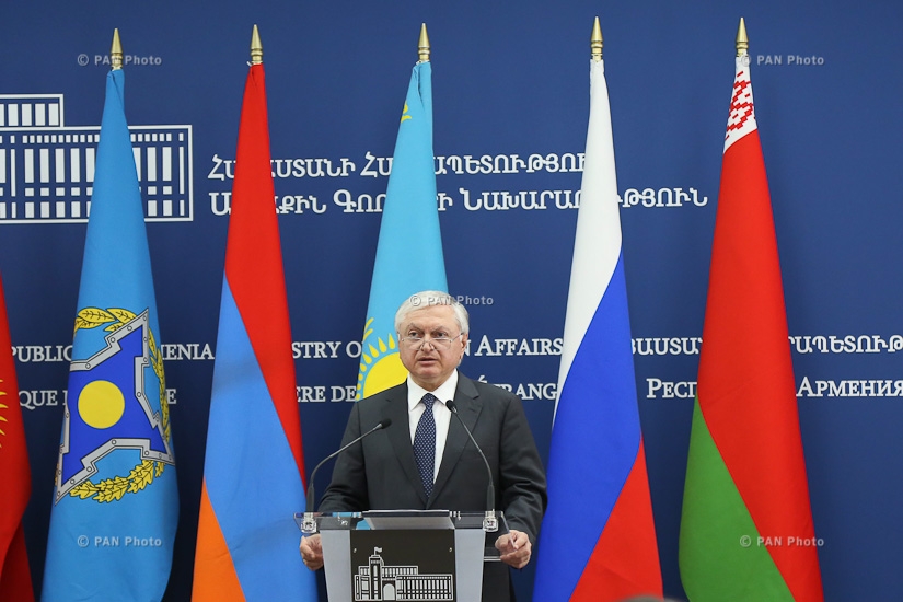 Press conference by Armenian Foreign Minister Edward Nalbandian and CSTO Secretary General Nikolay Bordyuzha
