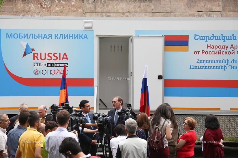 Ռուսաստանի կողմից Հայաստանին նվիրաբերված 2-րդ շարժական բուժախտորոշիչ կլինիկայի բացումը