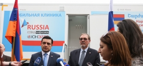 Opening of 2nd mobile diagnostic clinic donated to Armenia by Russia
