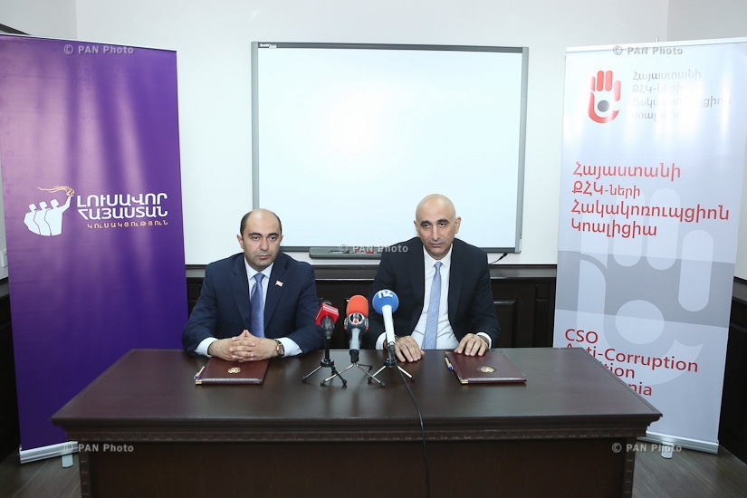 Антикоррупционная коалиция ОГО Армении и партия «Светлая Армения»  подписали меморандум о сотрудничестве