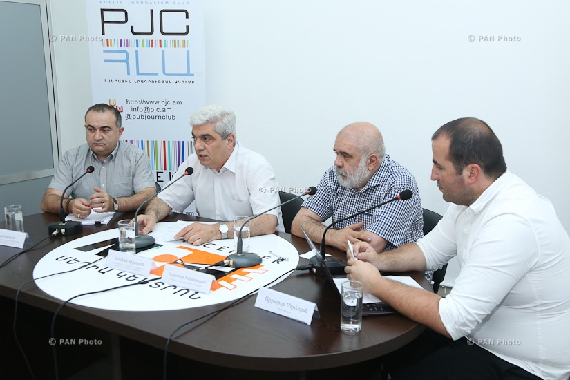 Press conference of Heritage party MP Tevan Poghosyan, political scientist Alexander Iskandaryan and ACGRC Director Stepan Grigoryan