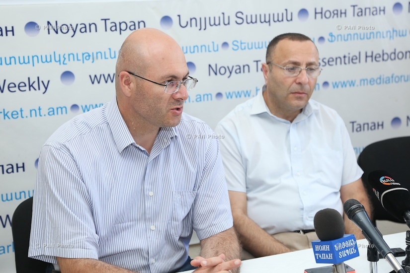 Press conference of Zhirayr Sefilyan's lawyers - Tigran Hayrapetyan and Varuzhan Avetisyan