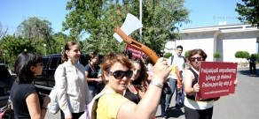 В Ереване состоялась акция протеста коалиции «Против насилия над женщинами»