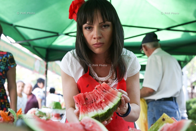 Watermelon festival near Yerevan's Swan Lake