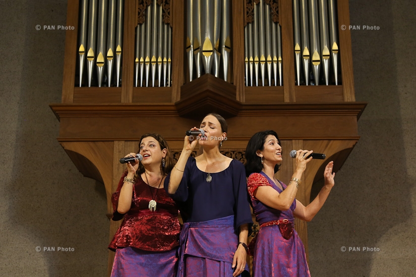 Concert of Zulal a cappella folk trio in Yerevan