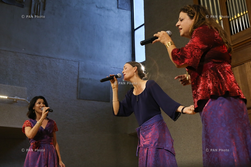 Concert of Zulal a cappella folk trio in Yerevan