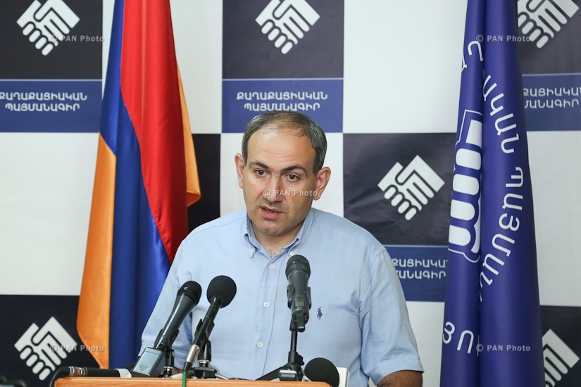 Press conference by opposition MP Nikol Pashinyan 