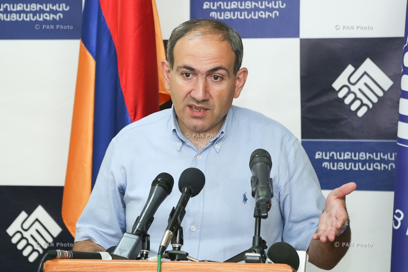 Пресс-конференция армянского оппозиционного депутата Никола Пашиняна