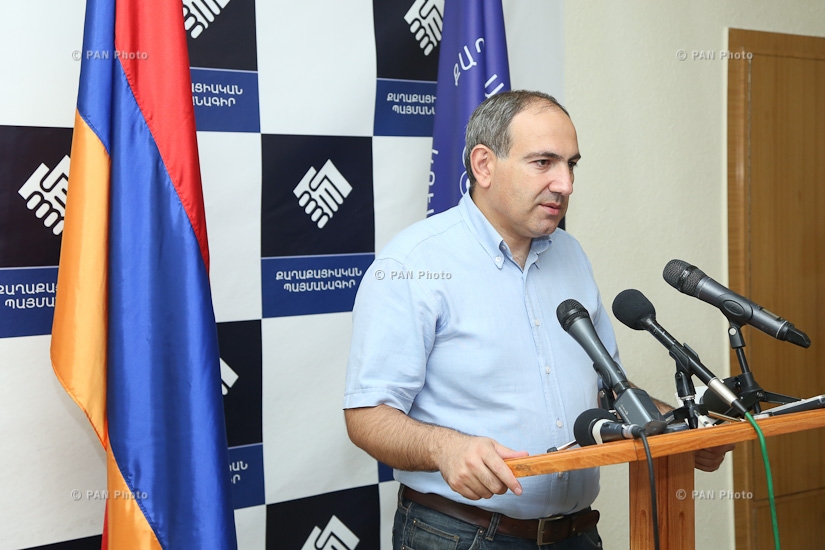 Press conference by opposition MP Nikol Pashinyan 