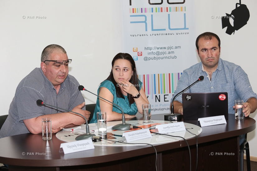 Press conference of Arshak Sadoyan, Suren Iskandaryan and Hasmik Sahakyan