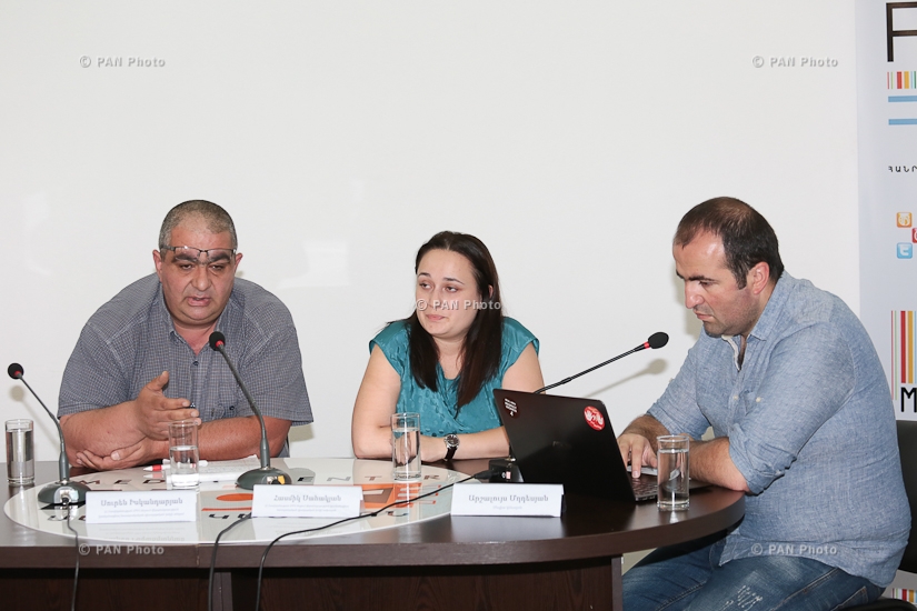 Пресс-конференция Аршака Садояна, Сурена Искандаряна и Асмик Саакян