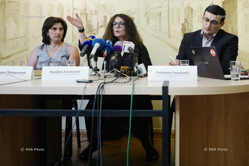 Press conference by Armenian-Canadian actress and producer Arsinee Khanjian 