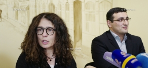 Пресс-конференция канадской актрисы армянского происхождения Арсине Ханджян