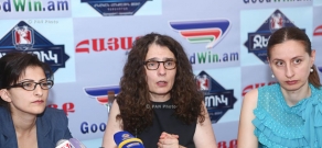 Пресс конференция актрисы Арсине Ханджян и адвокатов Лусине Саакян и Арамазда Кивиряна