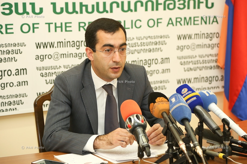 Press conference of Deputy Minister of Agriculture Robert Makaryan