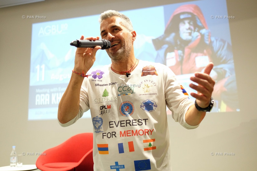 AGBU Armenia hostս Ara Khatchadourian, Marseille based Armenian who ascended the world’s highest peak Everest in memory of Armenian Genocide centennial  