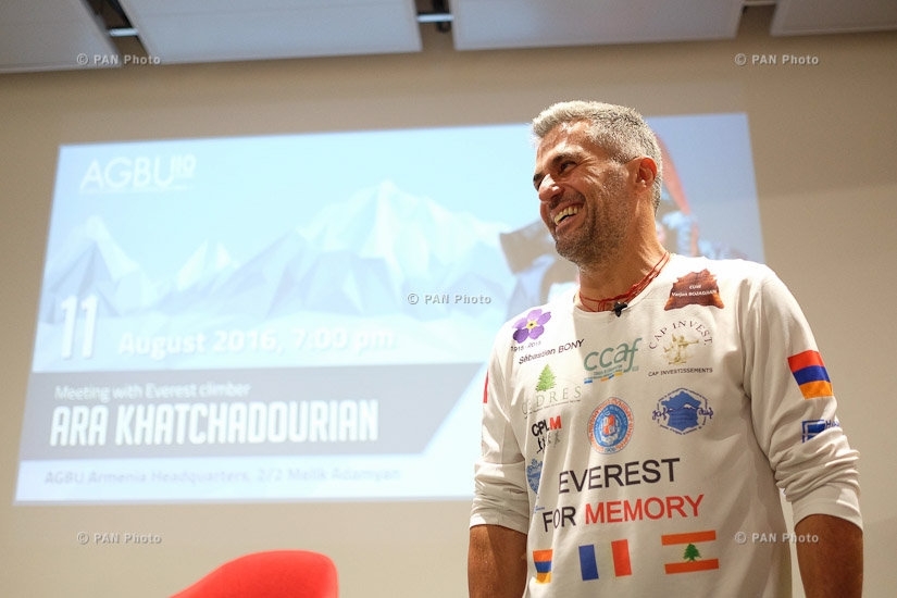 AGBU Armenia hostս Ara Khatchadourian, Marseille based Armenian who ascended the world’s highest peak Everest in memory of Armenian Genocide centennial  