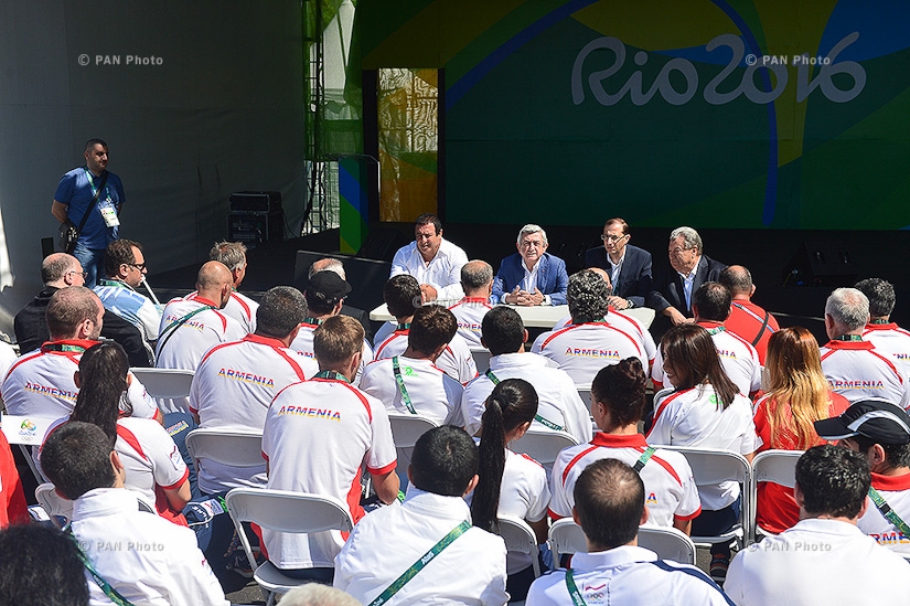 Նախագահ Սերժ Սարգսյանը Ռիո դե Ժանեյրոյում հանդիպել է 31-րդ ամառային օլիմպիական խաղերում Հայաստանը ներկայացնող մարզիկների հետ