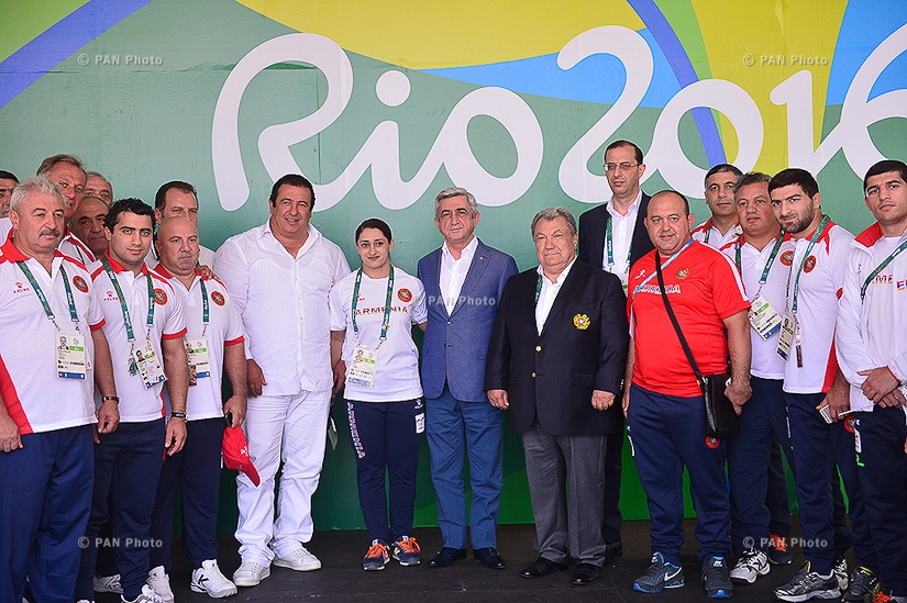 В Рио-де-Жанейро президент Армении Серж Саргсян встретился со спортсменами, представляющими Армению на 31-х летних олимпийских играх