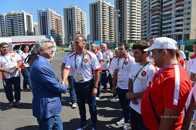 В Рио-де-Жанейро президент Армении Серж Саргсян встретился со спортсменами, представляющими Армению на 31-х летних олимпийских играх