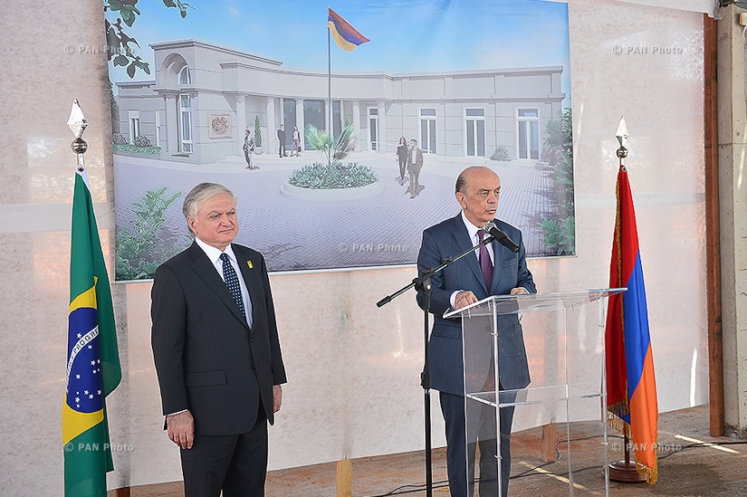 Церемония закладки здания посольства Армении в Бразилии