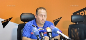 Пресс-конференция начальника Центра кризисного управления МЧС Армении Ованеса Хангелдяна
