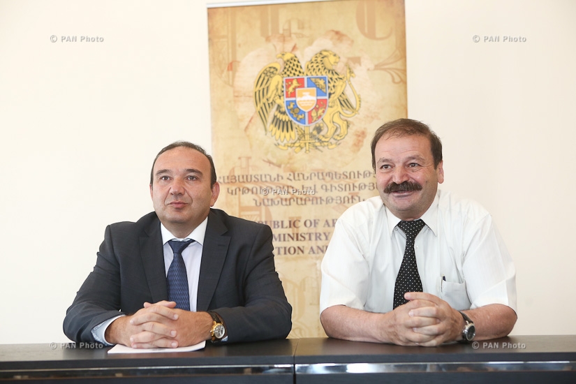 Minister of Education and Science Levon Mkrtchyan meets directors of Armenian elementary and vocational training institutions