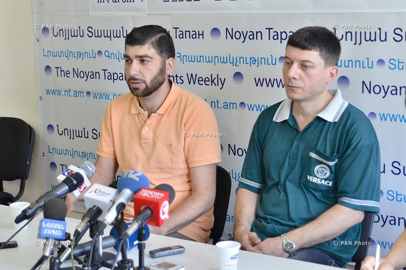 Press conference by 'Heritage Party' spokesman Davit Sanasaryan and party member Hovsep Khurshudyan