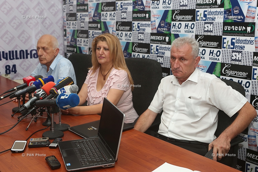 Press conference of ex-director of the Nairit Plant, Karen Israelyan, engineer Karine Shahverdyan and head of the department for the production of caoutchouc Gagik Avetisyan