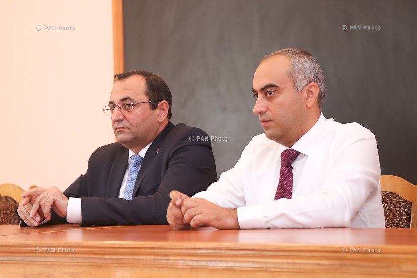 Armenian Minister of Economy Artsvik Minasyan attends ceremony dedicated to the start of a new academic year