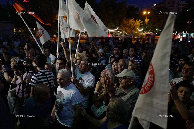 Protest rally in support of Sasna Tsrer group